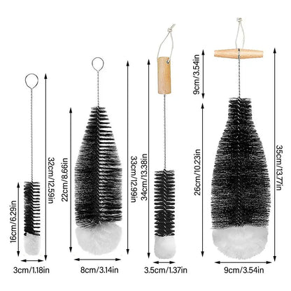 Rynx | Beechwood Handled Soda Stream Bottle Brush | Glassware & Jars Cleaner | Kitchen Cleaning Tool for Drinkware & Wineglass Bottles