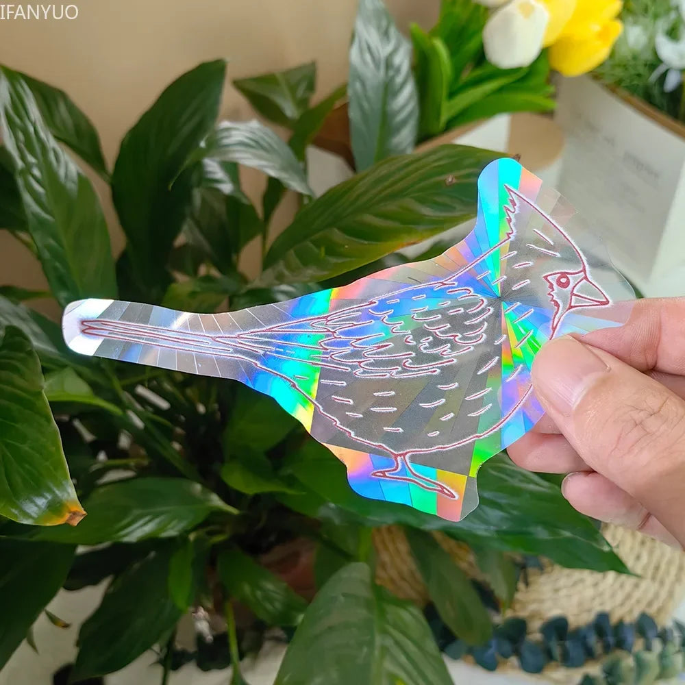 Rynx | PVC Self-Adhesive Glass Window Stickers | Sun Catcher Cat Moth Energy Suncatcher | Rainbow Prisms Sunlight Decals