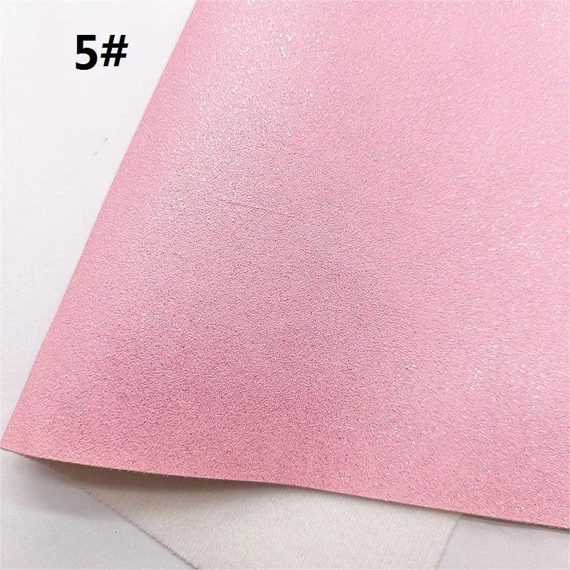 Rynx | Sparkling Pink Heart & Cloud Faux Leather Crafting Sheet - Ideal for DIY Projects