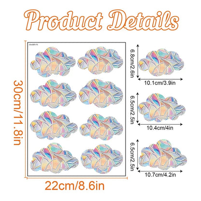 Rynx | PVC Rainbow Suncatcher Window Stickers | Cat Butterfly Prism Glass Wall Decal | Home Kids Bedroom Decoration