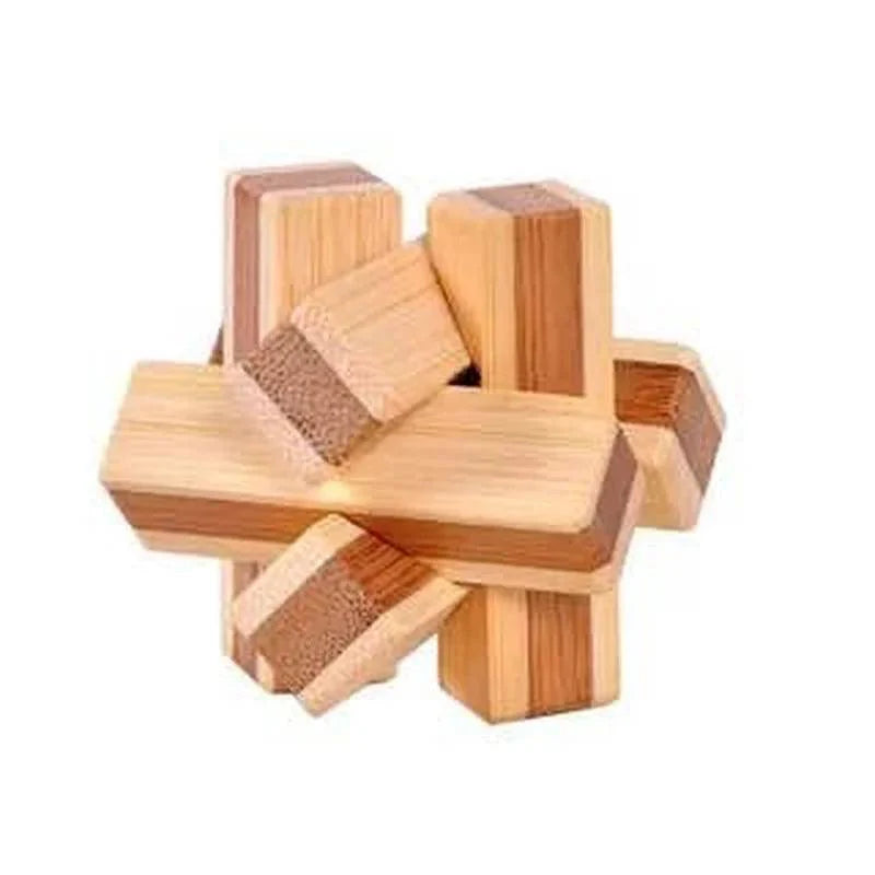 Rynx | Bamboo Kong Ming Lock Puzzle - Creative 3D Logic Challenge for Kids