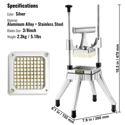 Rynx | Manual Slicing Stainless Steel Commercial Vegetable Slicer