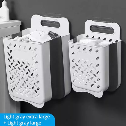 Rynx | Space-Saving Wall-Mounted Folding Laundry Basket - Your Household Laundry and Bathroom Organizer