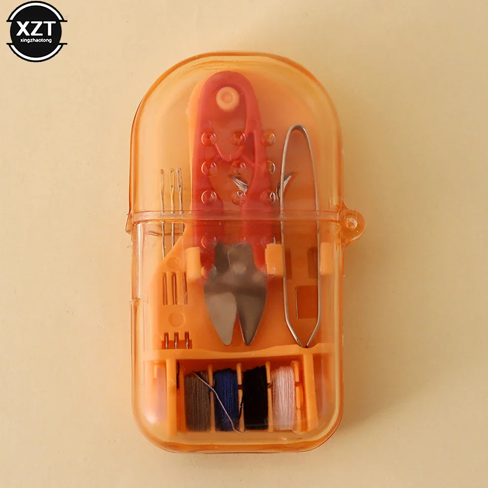 Rynx | Mini Portable Travel Sewing Kit - Complete Embroidery and Stitching Set with Needles, Thread, Thimble and Storage Box for DIY Crafts