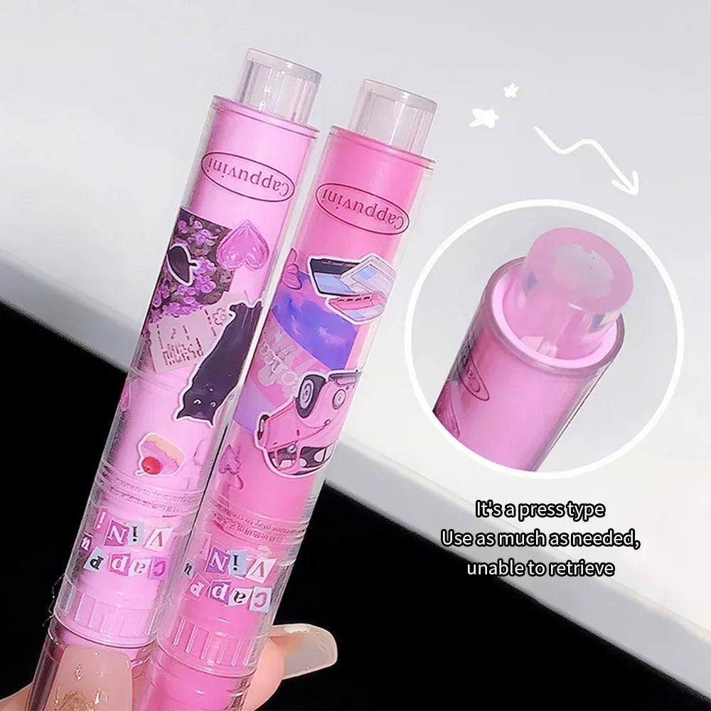 Rynx | Thin Tube Flower Lipstick Pencil Heart-Shaped Gel Lipstick Pencil Makeup Long-Lasting Moisturizing Lip Lacquer Girls Korean Cosmetics