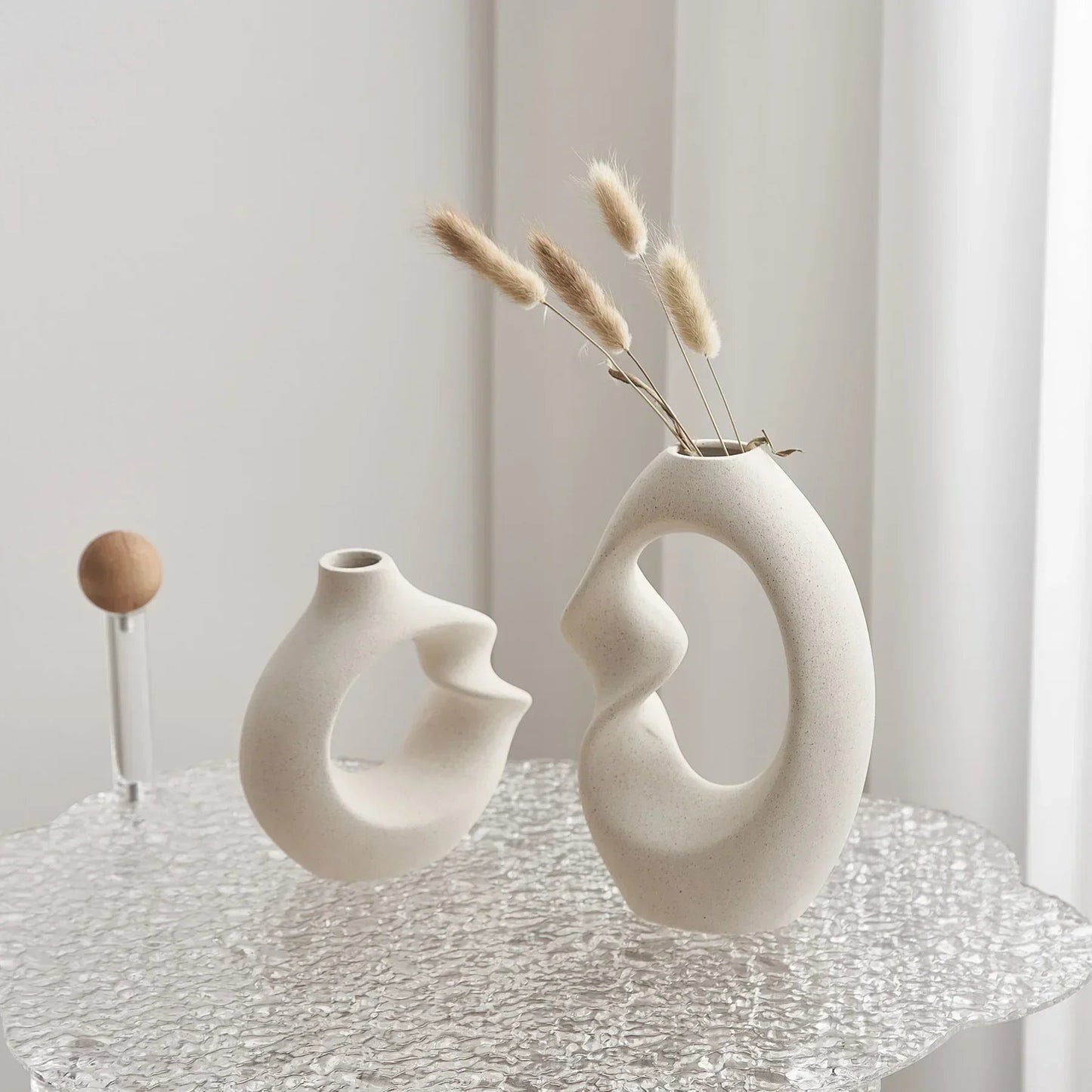Rynx | FormaNova Ceramic Vase Set – Modern Asymmetrical Sculptural Vase Set