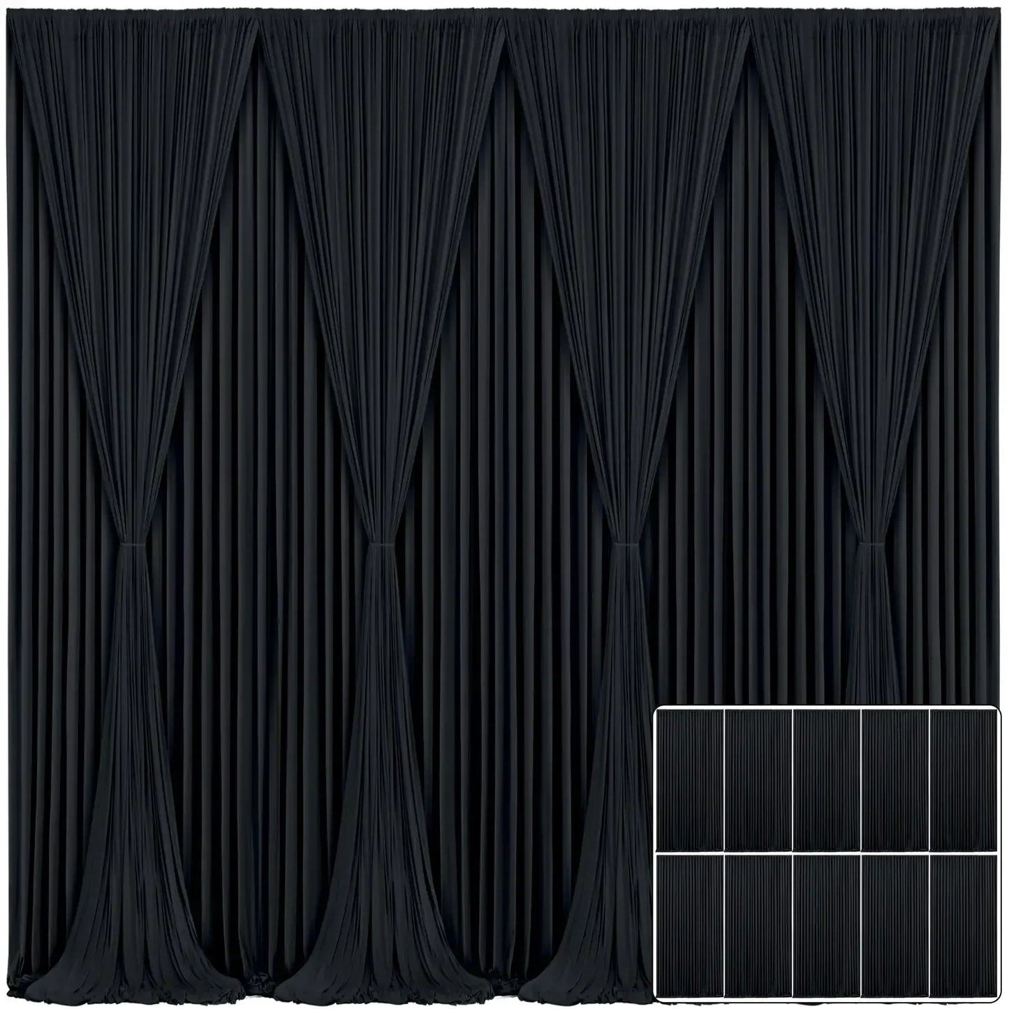 Rynx | 2PCS Sage Green Background Curtain for Party Wedding Wrinkle-free Photo Curtain Background Drapes Fabric Decoration for Baby Shower