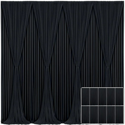 Rynx | 2PCS Sage Green Background Curtain for Party Wedding Wrinkle-free Photo Curtain Background Drapes Fabric Decoration for Baby Shower