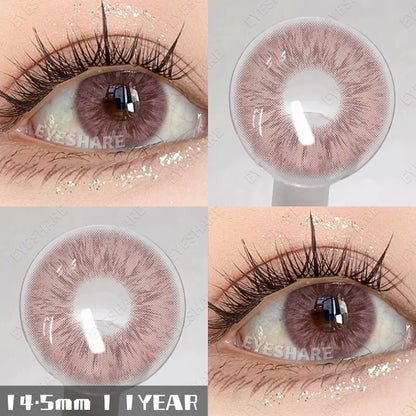 Rynx | 1 pair natural colored contact lenses pink contact purple gray eye colored lenses colored makeup soft beautiful pupil