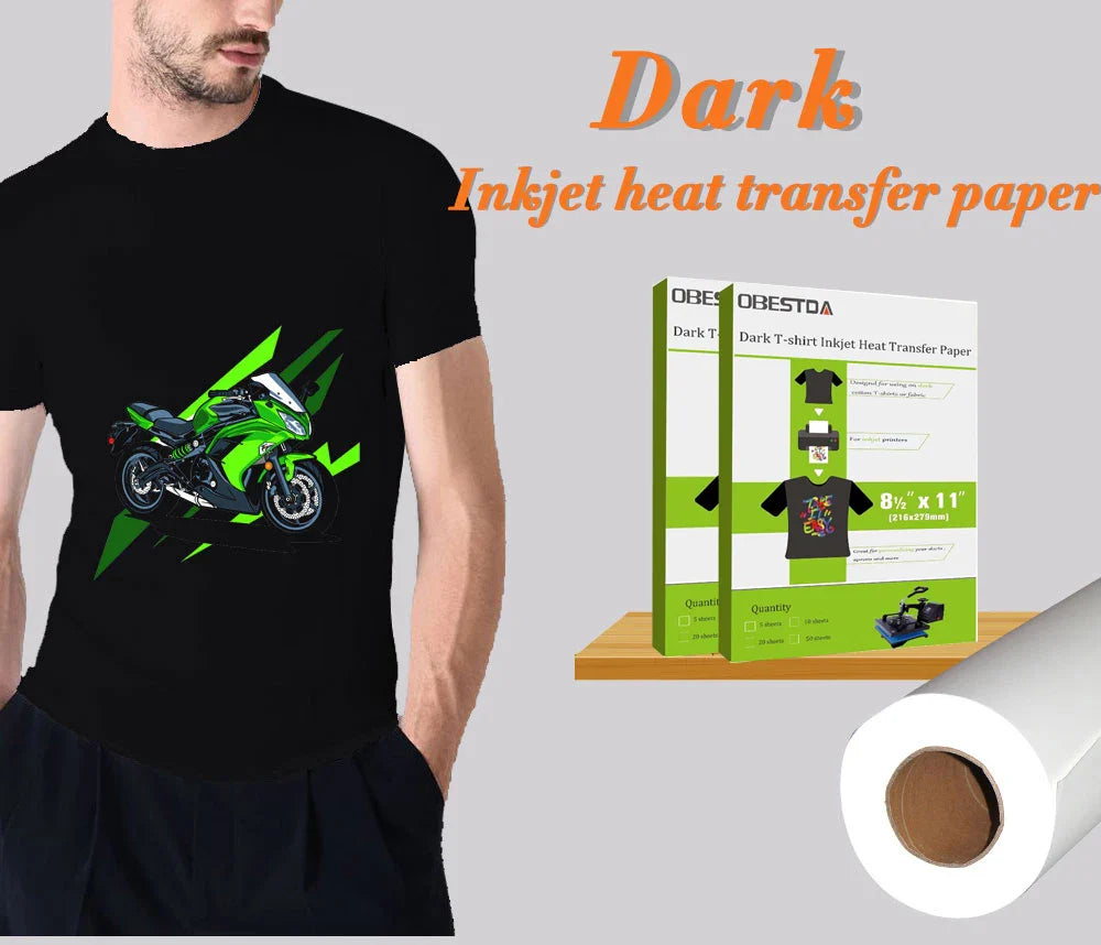 Rynx | Factory Direct 10 Pcs A4 Inkjet Heat Transfer Sublimation Printing Paper: T-Shirt Transfer Paper for Light & Dark Fabric
