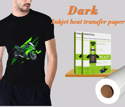 Rynx | Factory Direct 10 Pcs A4 Inkjet Heat Transfer Sublimation Printing Paper: T-Shirt Transfer Paper for Light & Dark Fabric
