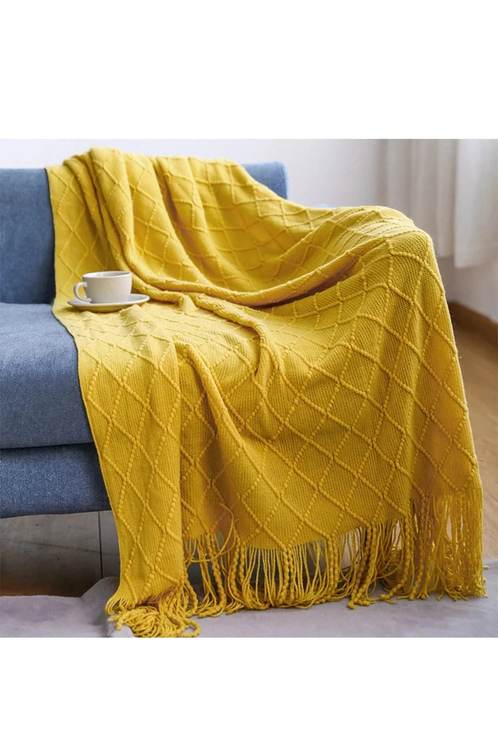 Rynx | Diamond Knit Throw Blanket