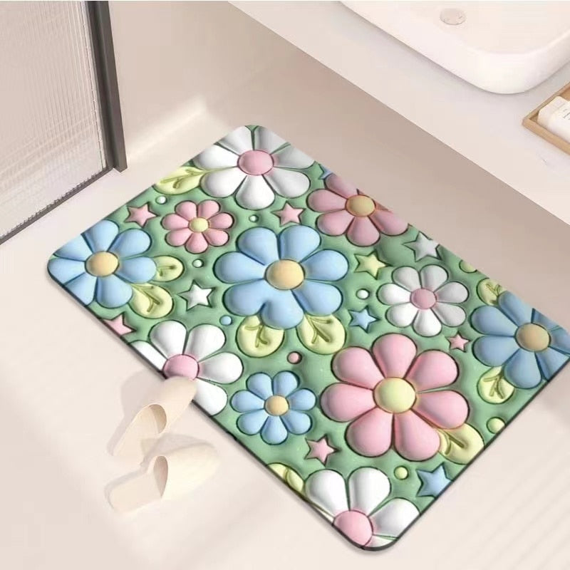 Rynx | Non-Slip Cartoon Colorful Fun Quick Water Absorbent Mat