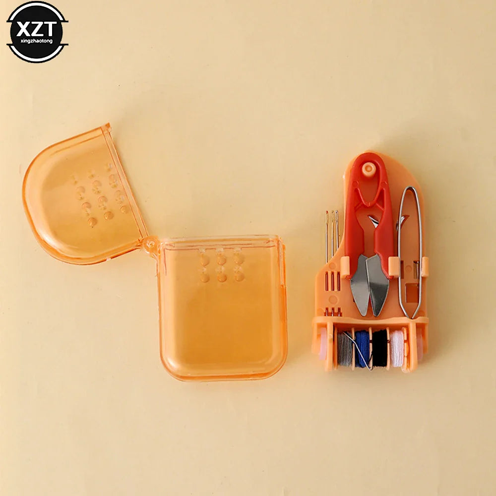 Rynx | Mini Portable Travel Sewing Kit - Complete Embroidery and Stitching Set with Needles, Thread, Thimble and Storage Box for DIY Crafts