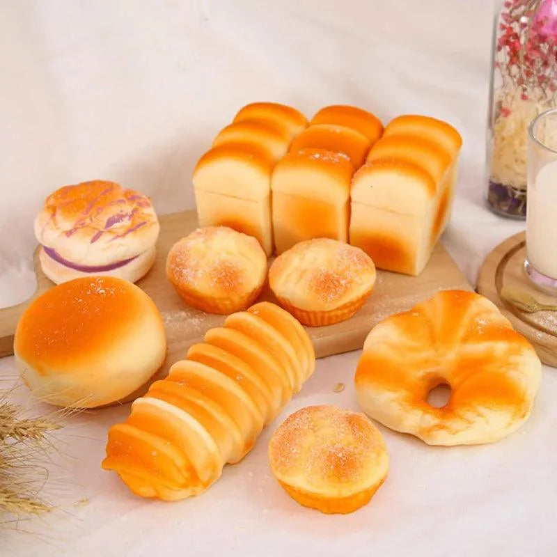 Rynx | Playful PU Bread Stress Ball - A Fun and Functional Decorative Piece for Stress Relief