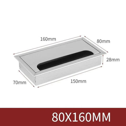 Rynx | Slim Rotatable Aluminum Table Cable Management Grommet with Flip-Top Access