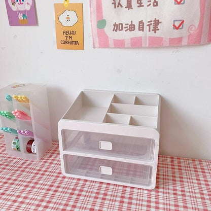 Rynx | Versatile stackable desk organizer with drawer and brush holder for a tidy workspace