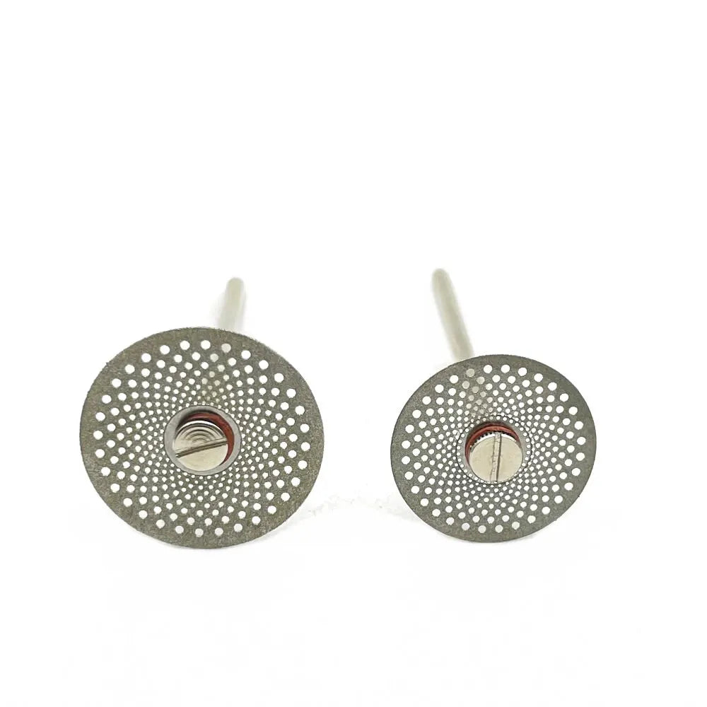 Rynx | Dental Ultra-Thin Double Sided Sand Porcelain Cutting Disc Mandrel - 5pcs/Pack Diamond Polishing Tools - Denspay Supplier