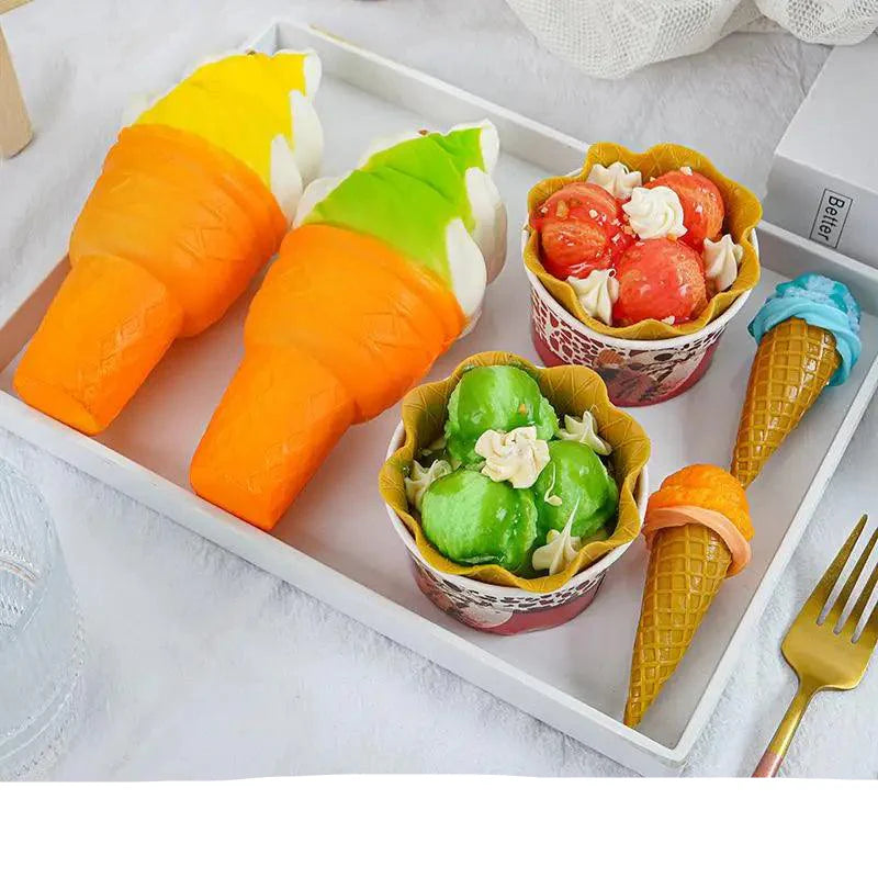 Rynx | Playful Set of 6 Colorful PU Foam Cake Magnets for Creative Home Styling and Photography