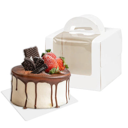 Rynx Large Cake Packaging Box Portable Muffin Cupcake Container Wedding Birthday Party Supplies Baby Shower Cookie Gift Paper Boxes