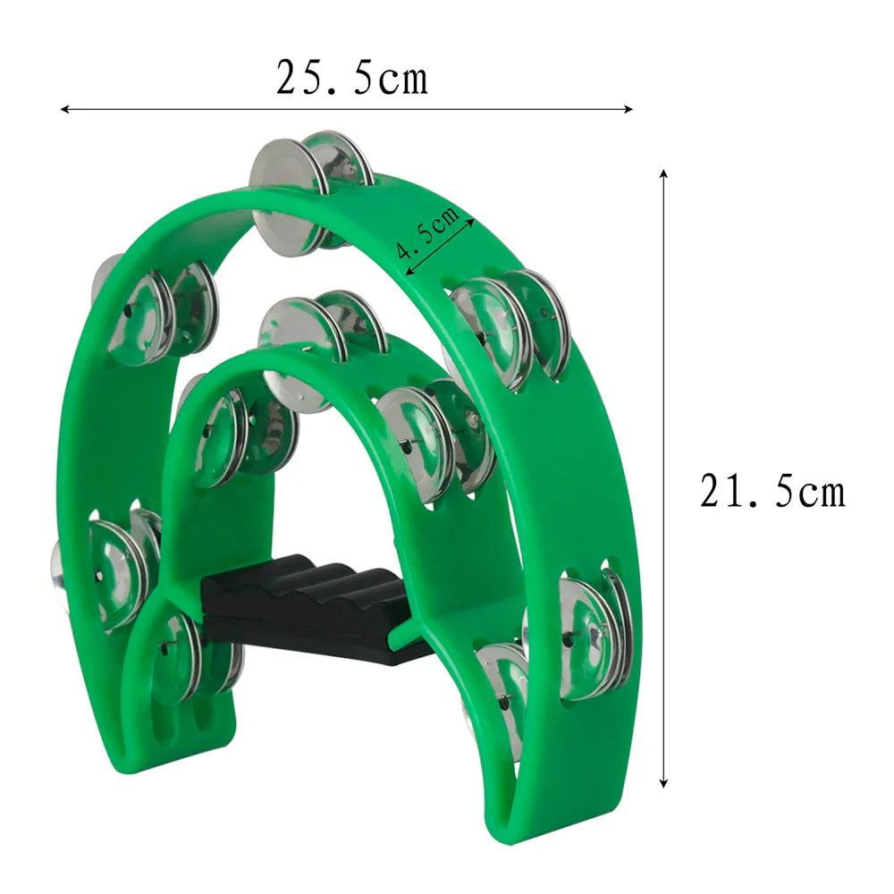 Rynx | Double Layer Hand Bell Orff Tambourine: Five Colors Percussion Instrument - Kids Musical Gift, Educational Toys for Parties