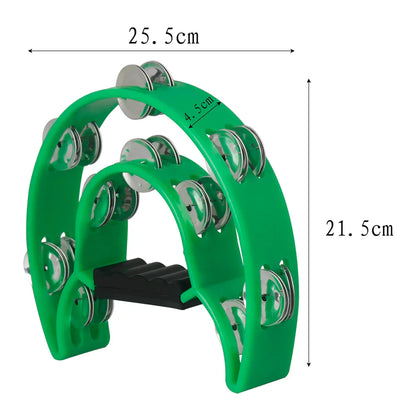 Rynx | Double Layer Hand Bell Orff Tambourine: Five Colors Percussion Instrument - Kids Musical Gift, Educational Toys for Parties