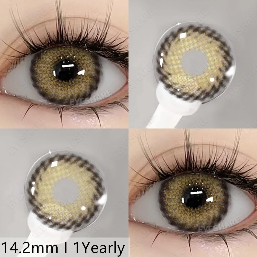 Rynx | New natural colors contact lenses for the eyes 2pcs./1pair colored beautiful pupil color lenses yearly brown eyes contact
