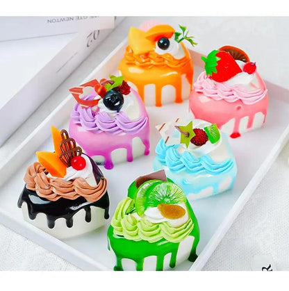 Rynx | Playful Set of 6 Colorful PU Foam Cake Magnets for Creative Home Styling and Photography