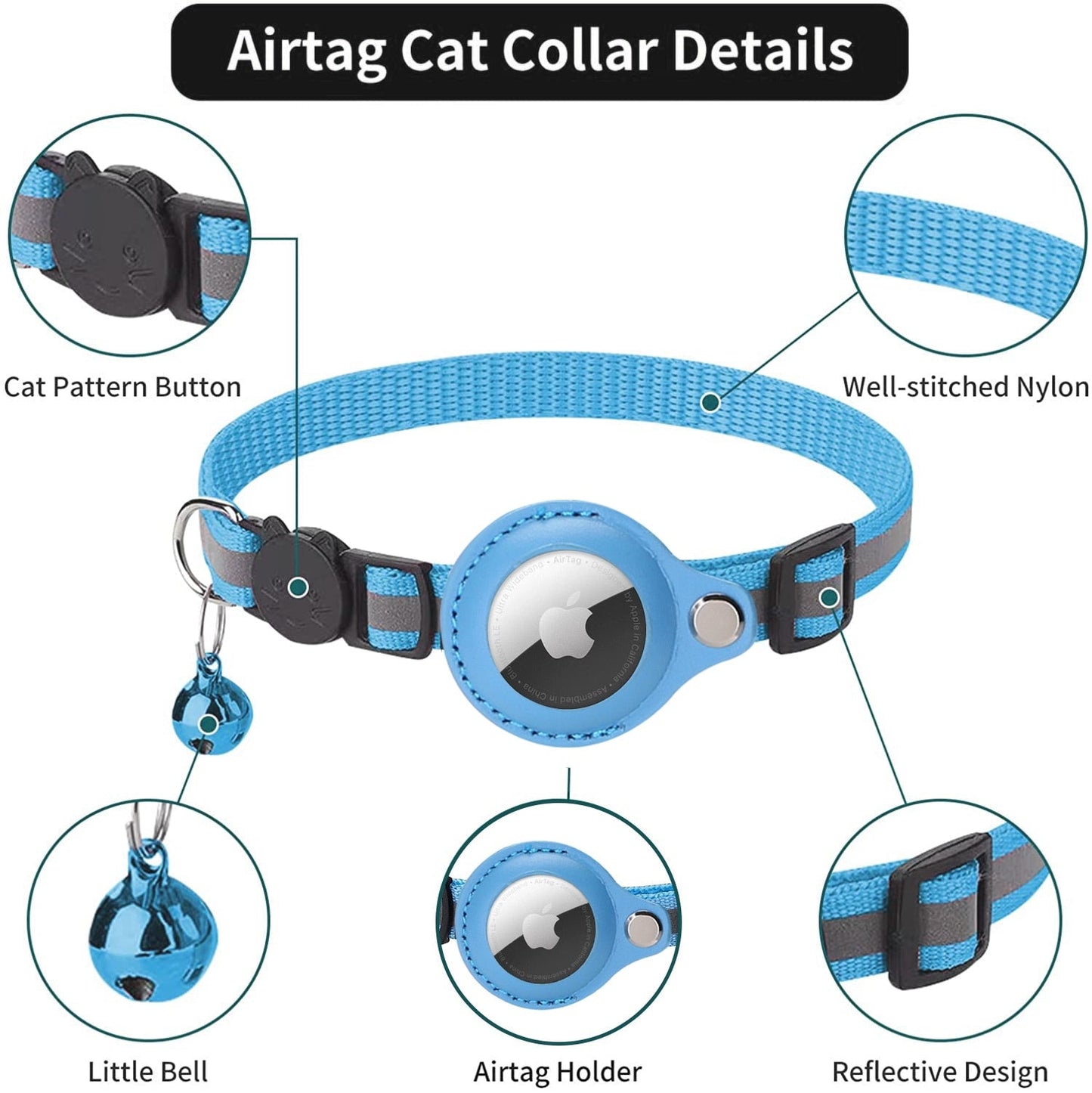 RYNX | Airtag Cat Tracking Collar - GPS Finder & Anti-Loss
