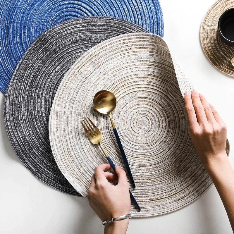 RYNX | 6-piece set anti-slip round placemats