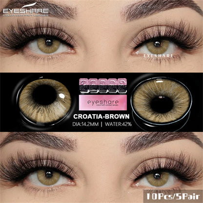 Rynx | Daily Lens 10pcs/5pairs Colored Contact Lenses Natural Gray Contact Daily Disposable 1 Day Use Colored Make-up Lenses