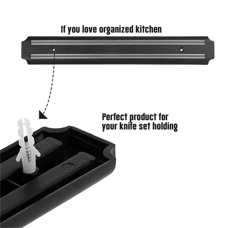 Rynx | Versatile Magnetic Wall-Mounted Knife Holder and Storage Rack for Kitchen and Warehouse Tools