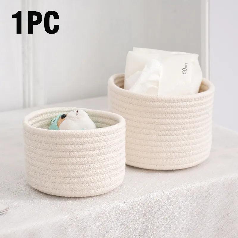 Rynx | Stylish hand-woven cotton rope basket for home organization and storage