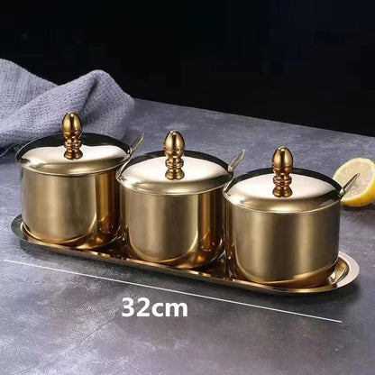 Rynx | Elegant stainless steel spice set with wasabi bowl - Ideal for hotpot, dips and more