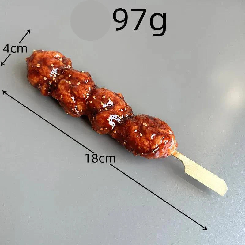Rynx | Japanese BBQ Skewer Simulation Model - Fake Food Display Prop for Kitchen and Night Market