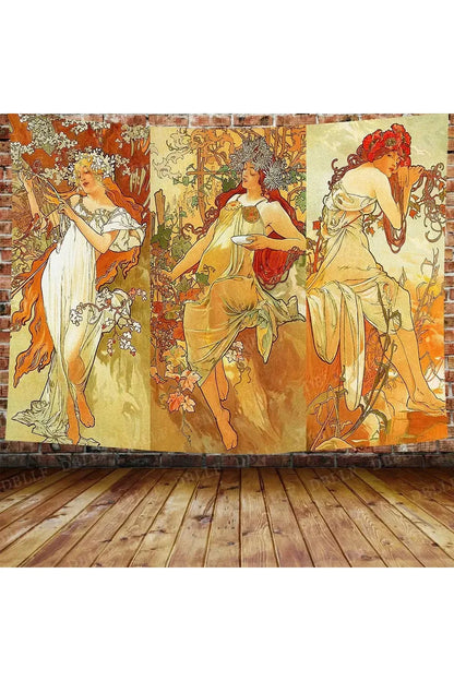 Rynx | Nouveau Flower Goddess Tapestry