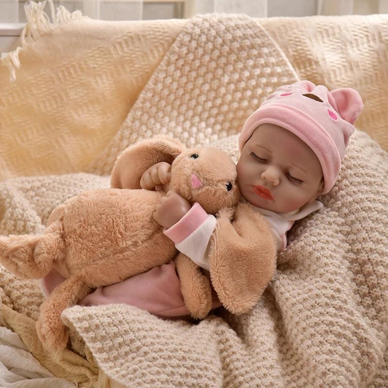 Rynx | 16-Inch Life-Like Reborn Baby Girl Doll - Realistic Full Vinyl Body with Outfit, Ideal for Gifts and Collectors