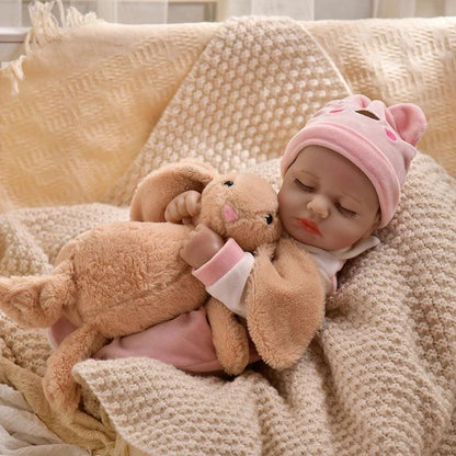 Rynx | 16-Inch Life-Like Reborn Baby Girl Doll - Realistic Full Vinyl Body with Outfit, Ideal for Gifts and Collectors