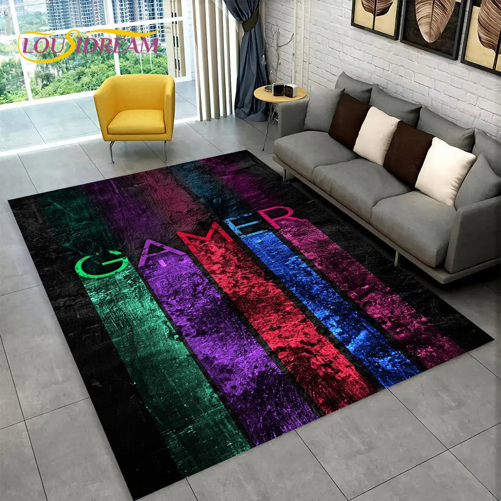 Rynx | Alex 3D Gamer Playmat Carpet - Large Non-Slip Carpet for Kids & Living Room