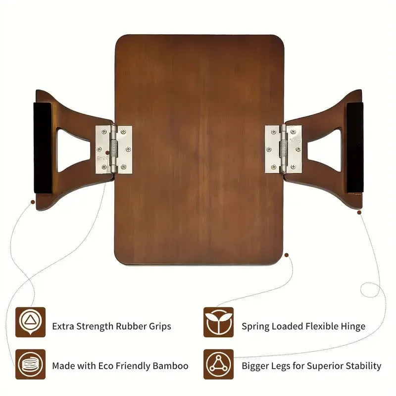 Rynx | Wood Sofa Armrest Tray Rectangular Sofa Side Table Tray Practical TV Snack Tray for Remote Control Wine Drinks Snacks Phone