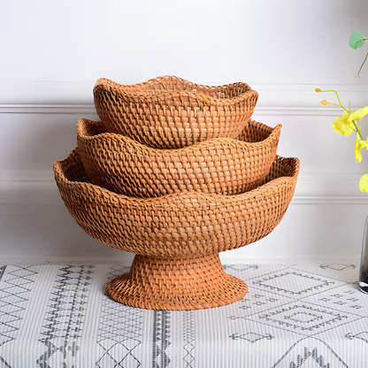 Rynx | Natural Rattan Fruit Baskets - Handwoven - Unique And Functional