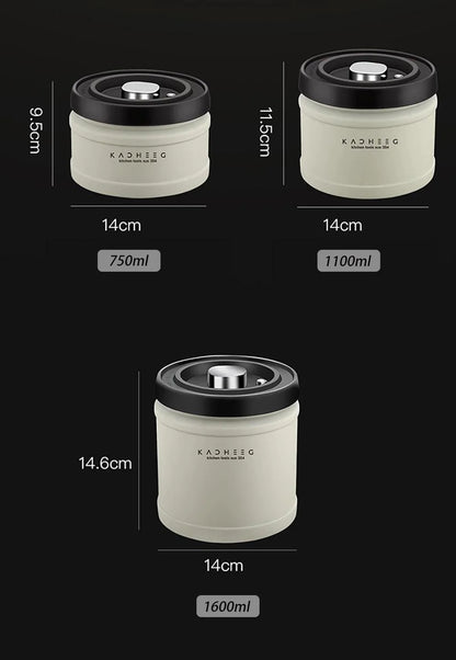 Rynx | Premium Stainless Steel Coffee Storage Container Set with CO2 Release Valve - Maximize Freshness & Kitchen Organization