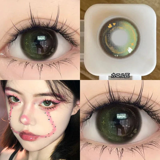 Rynx | 1 Pair Korean Colored Contact Lenses for the Eye with Diopters Myopia Lenses Naturally Beautiful Pupil New Fast Shipping