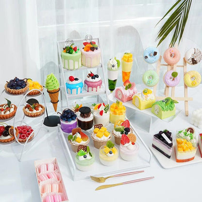 Rynx | Playful Set of 6 Colorful PU Foam Cake Magnets for Creative Home Styling and Photography