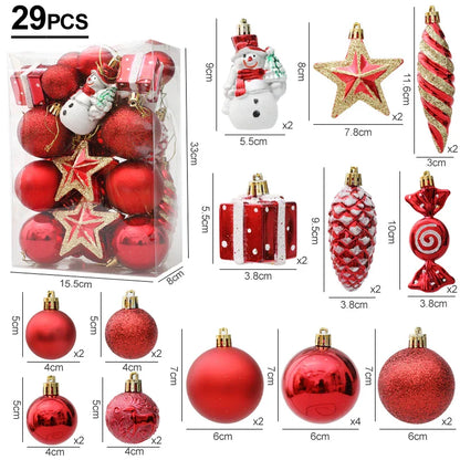 Rynx Christmas Tree Ornaments Red Candy Cane Hanging Decoration Large Pendants Set Christmas Decorations For Home 2024 Natal Navidad New Year