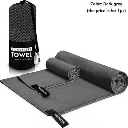 Rynx | Quick-Drying Sports Towel | Swimming Gym Fitness Camping Running Beach Towels | Blue Grey Green Orange