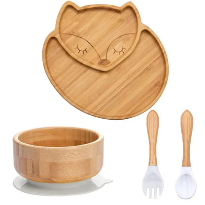 Rynx | Kids Dish Set with Suction Cup Bottom - EcoFeast