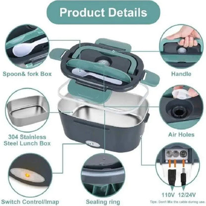 Rynx | Electric portable food warmer with quick heating and leak-proof features