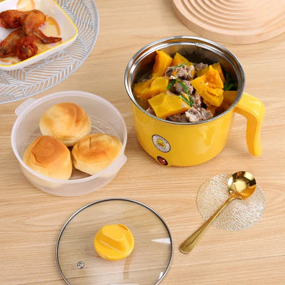 Rynx | 1.8L Mini Electric Hot Pot – Multifunctional Cooking Pot for Noodles & Small Meals, Stainless Steel Liner