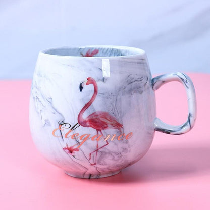 Rynx | Paw-sitively Charming Flamingo Ceramic Travel Mug: Your Cozy Companion for On-the-Go Sips